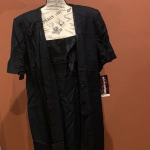 Shortsleeved black dress by Perceptions 22W